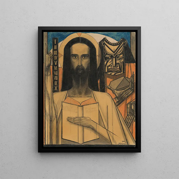 Studie für Christus in der Wüste - Jan Toorop — gerahmtes Bild an der Wand
