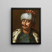 Portrait eines traditionellen polnischen Adligen, der als Jan III Sobieski, König von Polen, gekleidet im osmanischen Sultan, identifiziert wird - Jan Tricius — gerahmtes Bild an der Wand