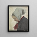 Alte Frau mit Kopftuch und rotem Schal - Jan Veth — gerahmtes Bild an der Wand
