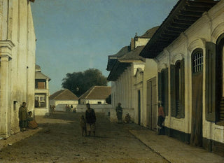 Jan Weissenbruch - Een straat in het oude deel van Batavia.webp
