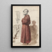 Studien der Figuren mit einem stehenden Mann in rotem Morgenmantel - Jan Weissenbruch — gerahmtes Bild an der Wand