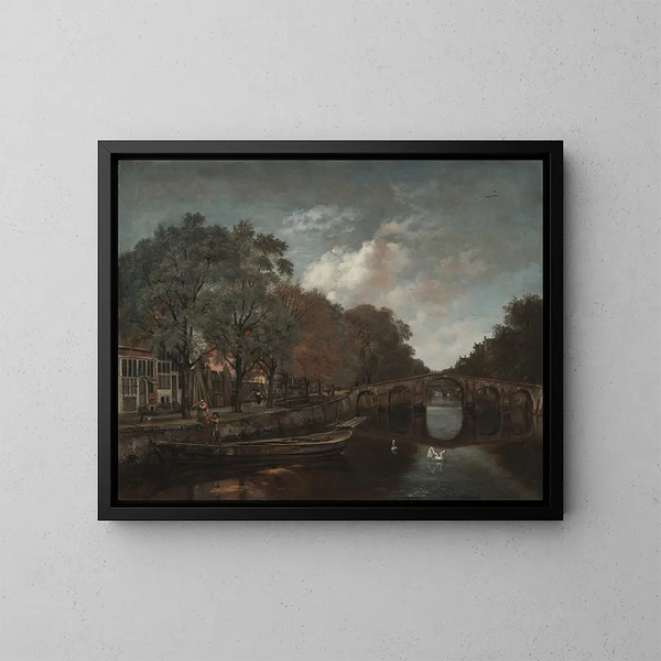 Herengracht in Amsterdam - Jan Wijnants — gerahmtes Bild an der Wand
