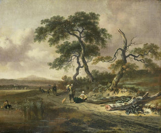 Jan Wijnants - Landscape with a Peddler and Woman Resting.webp