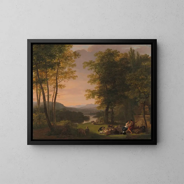 Landschaft im Arcadien - Jan Willem Pieneman — gerahmtes Bild an der Wand
