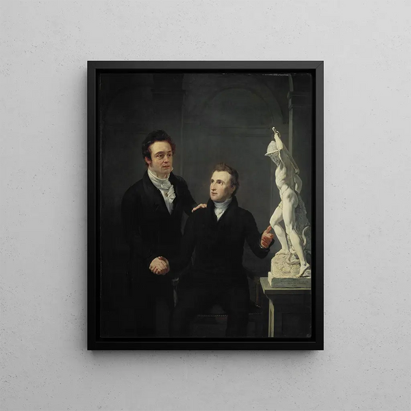 Louis Royer Bildhauer und Albertus Bernardus Roth Wechselstubenbesitzer Freund der Künste und Mäzen der Wissenschaften - Jan Willem Pieneman — gerahmtes Bild an der Wand