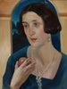 Portrait einer Frau mit einem Apfel - Jan Wydra — Ansicht des Kunstwerks