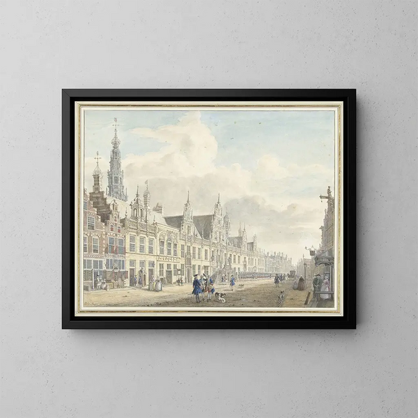 L'hôtel de ville de Leyde - Jan de Beijer — gerahmtes Bild an der Wand