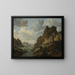 Landschaft mit Bergen - Jan van Aken — gerahmtes Bild an der Wand