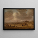 Eine Bucht mit Fischerbooten - Jan van Goyen — gerahmtes Bild an der Wand