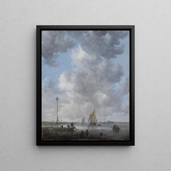Ein ruhiger Ort - Jan van Goyen — gerahmtes Bild an der Wand