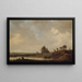 L'Auberge am Flussufer - Jan van Goyen — gerahmtes Bild an der Wand
