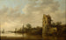 Fluss mit einem alten Turm - Jan van Goyen — Ansicht des Kunstwerks