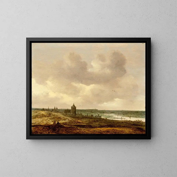 Ansicht von Arnheim - Jan van Goyen — gerahmtes Bild an der Wand