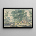 Landschaftsbild mit Figuren, die Musik spielen - Jan van Huysum — gerahmtes Bild an der Wand