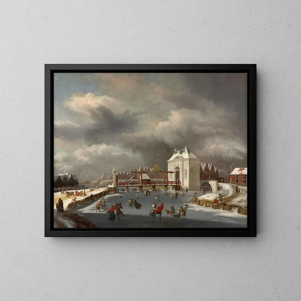 La porte Heiligeweg à Amsterdam - Jan van Kessel — gerahmtes Bild an der Wand