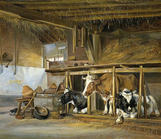 Kühe in einem Stall - Jan van Ravenswaay — Ansicht des Kunstwerks