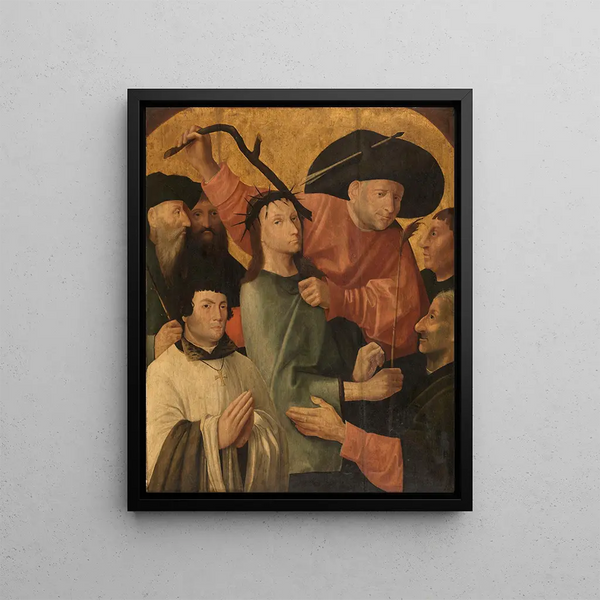 Die Spott des Christus - Jan van Scorel — gerahmtes Bild an der Wand
