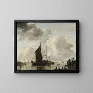 Jan van de Cappelle - Harbour Scene with Reflecting Water.webp