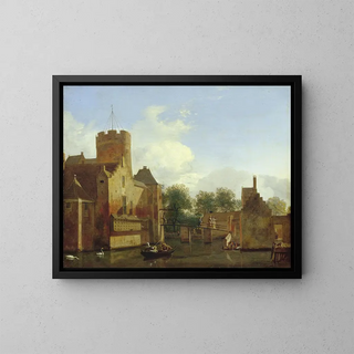 Jan van der Heyden - Loenerslot Castle in Holland.webp