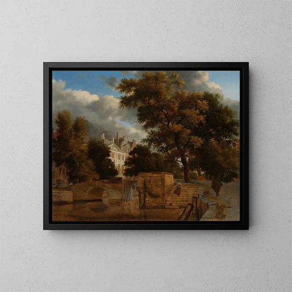 Le Pont de Pierre - Jan van der Heyden — gerahmtes Bild an der Wand