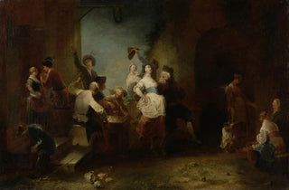 Januarius Zick - A Merry Company Dancing outside an Inn.webp