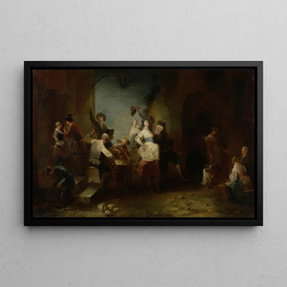 Januarius Zick - A Merry Company Dancing outside an Inn.webp