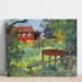 Reproduktion des Gemäldes Garten mit rotem Haus - Edvard Munch