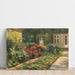 Reproduktion des Gemäldes Garten am Wannsee - Haus mit roten Pflanzen - Max Liebermann