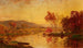 Herbstlandschaft mit Vieh, das an einem Fluss trinkt - Jasper Francis Cropsey — Ansicht des Kunstwerks