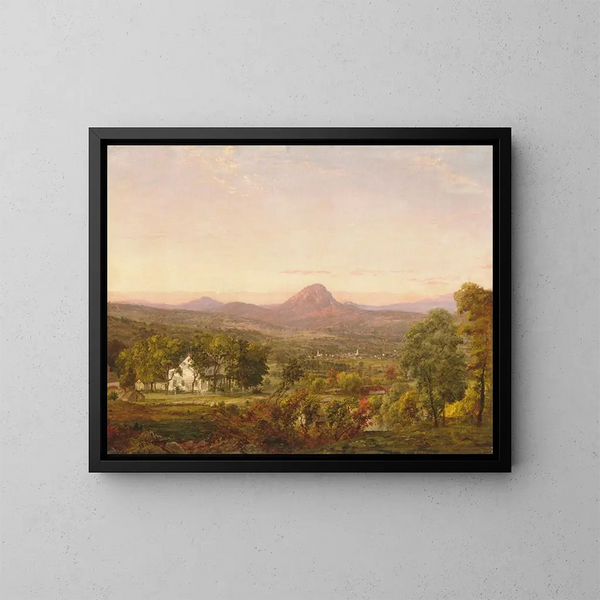 Herbstlandschaft, Sugar Loaf Mountain, Orange County, New York - Jasper Francis Cropsey — gerahmtes Bild an der Wand