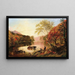 Herbst am Fluss Hudson - Jasper Francis Cropsey — gerahmtes Bild an der Wand