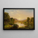 Vorbereitung der Boote am Greenwood-See - Jasper Francis Cropsey — gerahmtes Bild an der Wand