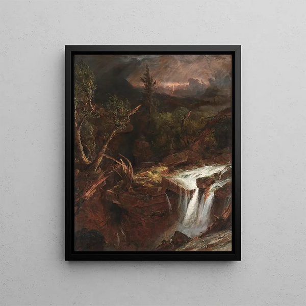 Jasper Francis Cropsey - The Clove A Storm Scene in the Catskill Mountains.webp