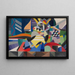 Dame in Abstrakt - Jay Van Everen — gerahmtes Bild an der Wand