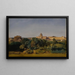 Rom, Blick auf den Petersdom und den Castel Sant'Angelo - Jean-Achille Benouville — gerahmtes Bild an der Wand
