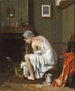 Junge Frau bei ihrer Toilette - Jean - Alphonse Roehn — Ansicht des Kunstwerks