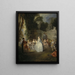 Feste Venedig - Jean-Antoine Watteau — gerahmtes Bild an der Wand