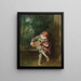 Mezzetín - Jean-Antoine Watteau — gerahmtes Bild an der Wand