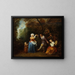 La danse de campagne - Jean-Antoine Watteau — gerahmtes Bild an der Wand