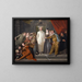 Die italienischen Schauspieler - Jean-Antoine Watteau — gerahmtes Bild an der Wand