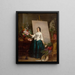 Frau Blumenmalerin am easel - Jean - Baptiste Antoine Émile Branger — gerahmtes Bild an der Wand
