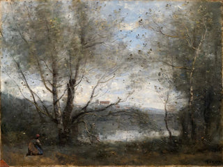 Ein Teich gesehen durch die Bäume - Jean-Baptiste-Camille Corot — Ansicht des Kunstwerks