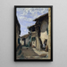 Eine Dorfsstraße in Dardagny - Jean-Baptiste-Camille Corot — gerahmtes Bild an der Wand