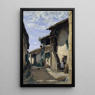 JeanBaptisteCamille Corot - A Village Street Dardagny.webp