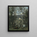 Eine Frau, die in Ville-d'Avray Zweige sammelt - Jean-Baptiste-Camille Corot — gerahmtes Bild an der Wand