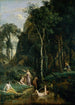 Diane und Actéon Kunstdruck - Diane überrascht in ihrem Bad - Jean-Baptiste-Camille Corot — Ansicht des Kunstwerks