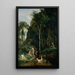 Diane und Actéon Kunstdruck - Diane überrascht in ihrem Bad - Jean-Baptiste-Camille Corot — gerahmtes Bild an der Wand