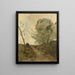 Umkreis von Arleux Bauernhof Führt eine Kuh auf die Weide Morgenlicht-Effekt - Jean-Baptiste-Camille Corot — gerahmtes Bild an der Wand