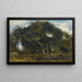 Fontainebleau schiefe Eichen in einer Waldlichtung - Jean-Baptiste-Camille Corot — gerahmtes Bild an der Wand