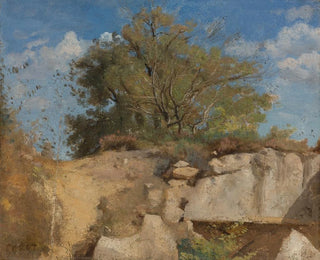 Fontainebleau, Gipfel des bewaldeten Karrierebergs - Jean-Baptiste-Camille Corot — Ansicht des Kunstwerks